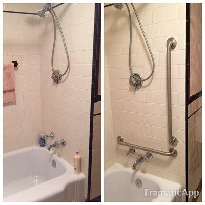 Before & After tub modification for safe access