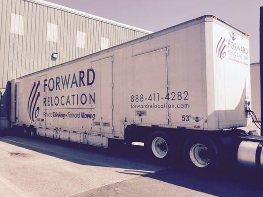 The Forward Relocation truck picking up from a warehouse in Virginia.