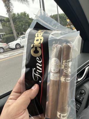 2 cigars, cut and ready to use