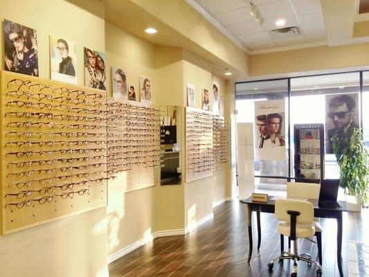 Wide selection of designer frames.