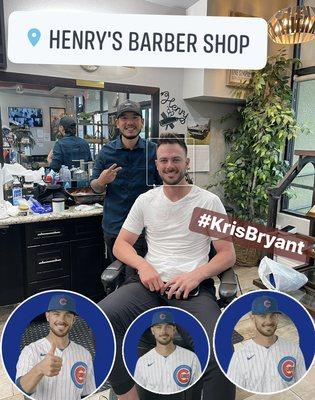 Was a pleasure to see #krisbryant at #henrybarbershoplv