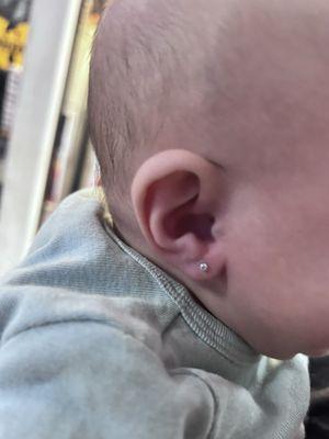 Children ear piercings