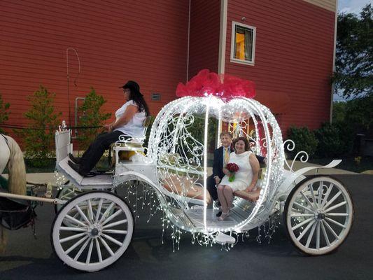 Cinderella Carriage Ride Wedding Ceremony