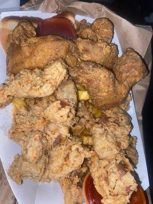 Gizzard with 3 Piece Chicken Wings Combo