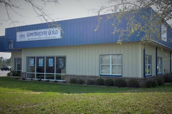 Our shop!  This is the side view of the building as you come up PJ Adams Parkway in Crestview.