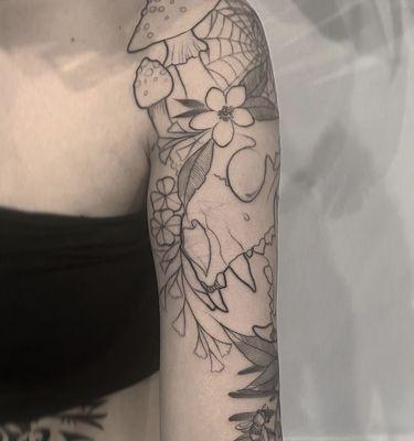 Start of a sleeve, by Maggie!