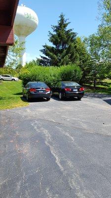 Two cars parked July 3rd when sealcoating was to happen. On Vanderbilt Drive our driveway was not seal coated because of these two people.