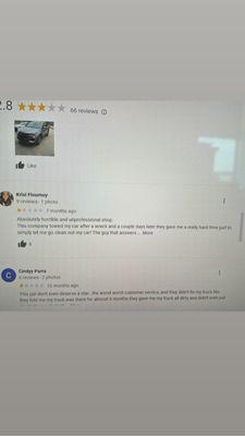 Bad reviews- now deleted