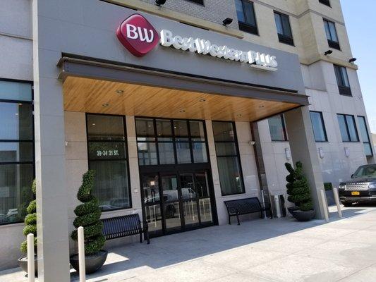 New canopy recently completed at BW hotel Queens -- in Queens, New York.