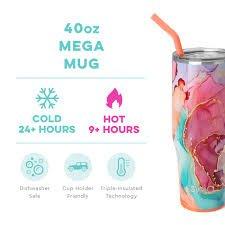 SWIG cups keep your hot drinks hot for 3+ hours and cold drinks cold for 24+ hours.