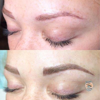 Microblading Retouch boost (recommended every year) over 1 year old treatment (not originally done by me).