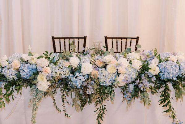 Sweetheart table flowers