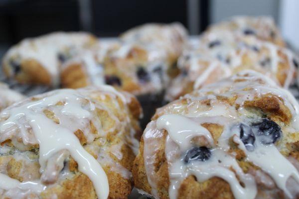 Made from scratch blueberry scones!