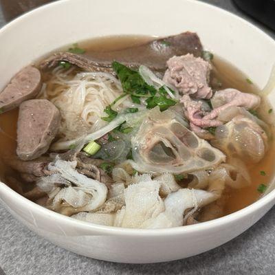 House Special Noodle Soup (pho dac biet) - so much meat and tripe! Yum!