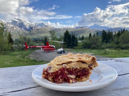 Strawberry rhubarb pie! Delicious :)