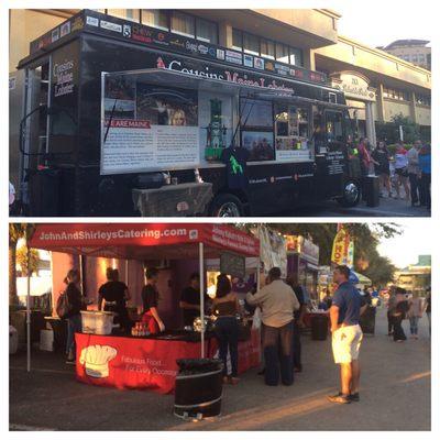 Two of the food vendor choices