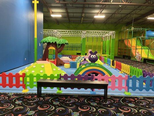 Toddler area with soft play