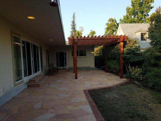 New arbor and flag stone in Redwood City Ca