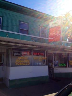 storefront on a sunny day