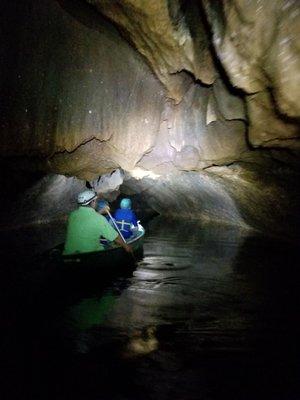 Cave canoeing while on "Belize Jungle tour"