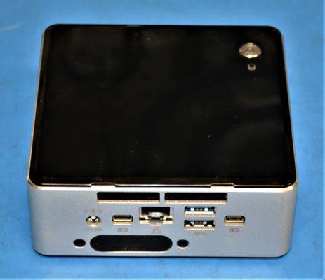 Intel Next Unit of Computing (NUC) back side.