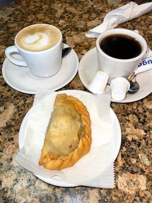 Empanada and Coffee/Latte