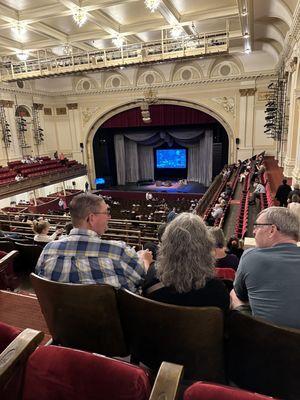 View of the stage, Right Balcony