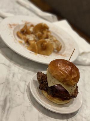 Fried Chicken Salad and Truffle Parm Fries