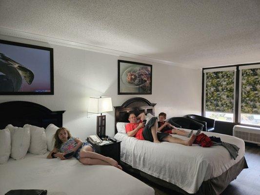 The family in our room!! Wyndham Garden!!