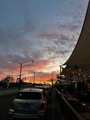 Patio during sunset