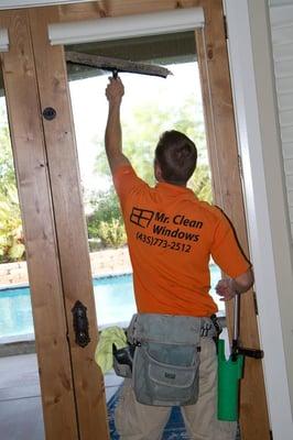 Cleaning the interior window in St. George Utah