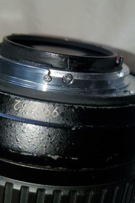 Visible crack at bayonet mount, this is how the lens was provided post repair