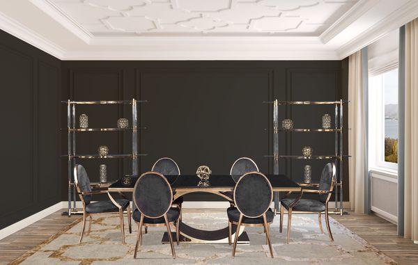 Onyx Dining Table with Regina Chairs