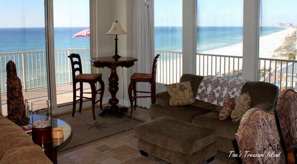 View from our great room looking west towards the Gulf of Mexico & Beach