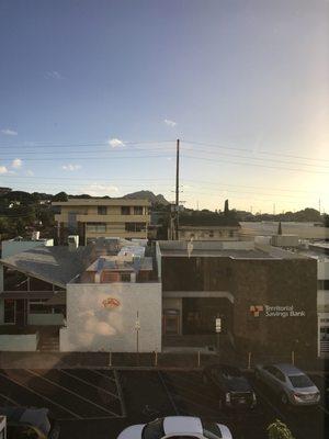 The Diamond head view from the top of the 3rd floor.