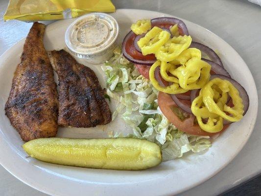 Fresh blackened fish!