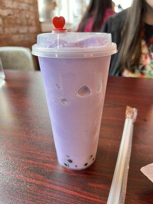 Taro smoothie with boba