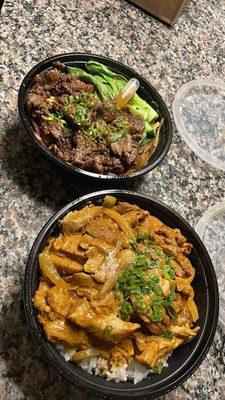 Beef Pancit and chicken adobo