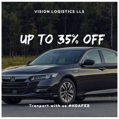 Just a reminder that February's car of the month is the 2018 Honda Accord. Contact us at www.visiontruckingusa.com