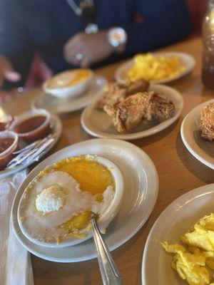 Cheese grits, thighs, cheese eggs