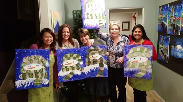 Having fun painting at the Open Arts Studio. Thank you to Lisa and Shonda for a great evening! Dinner was awesome at the Art House Cafe.