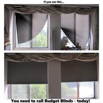 Elderly parent or relative who is living with horribly broken window treatments?  Give us a call.