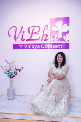 Designer Vinaya Gopisetti at ViBha's flagship store in Sunnyvale