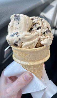 Coffee cookie in a cake cone