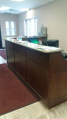 Front desk.