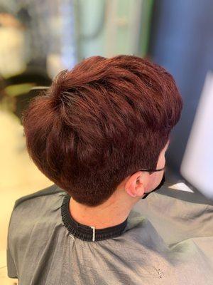 Men's haircut and color by sunny