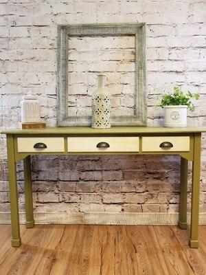 Green and cream sofa table