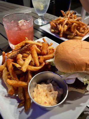 GG Burger and fries -- very delicious