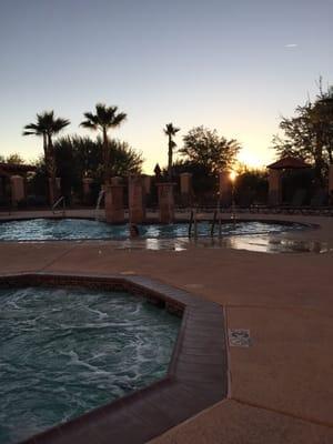 Pool time after dinner