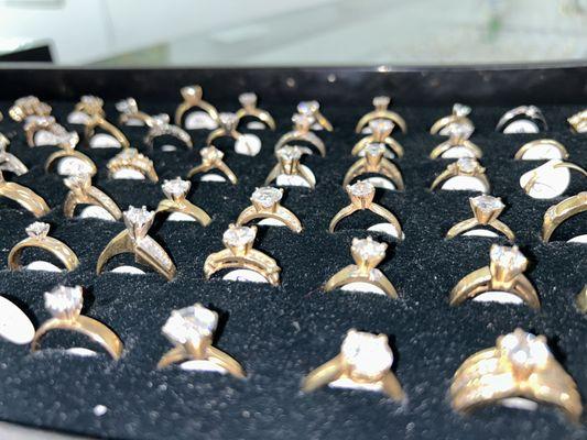 These are some rings that the jeweler  has made